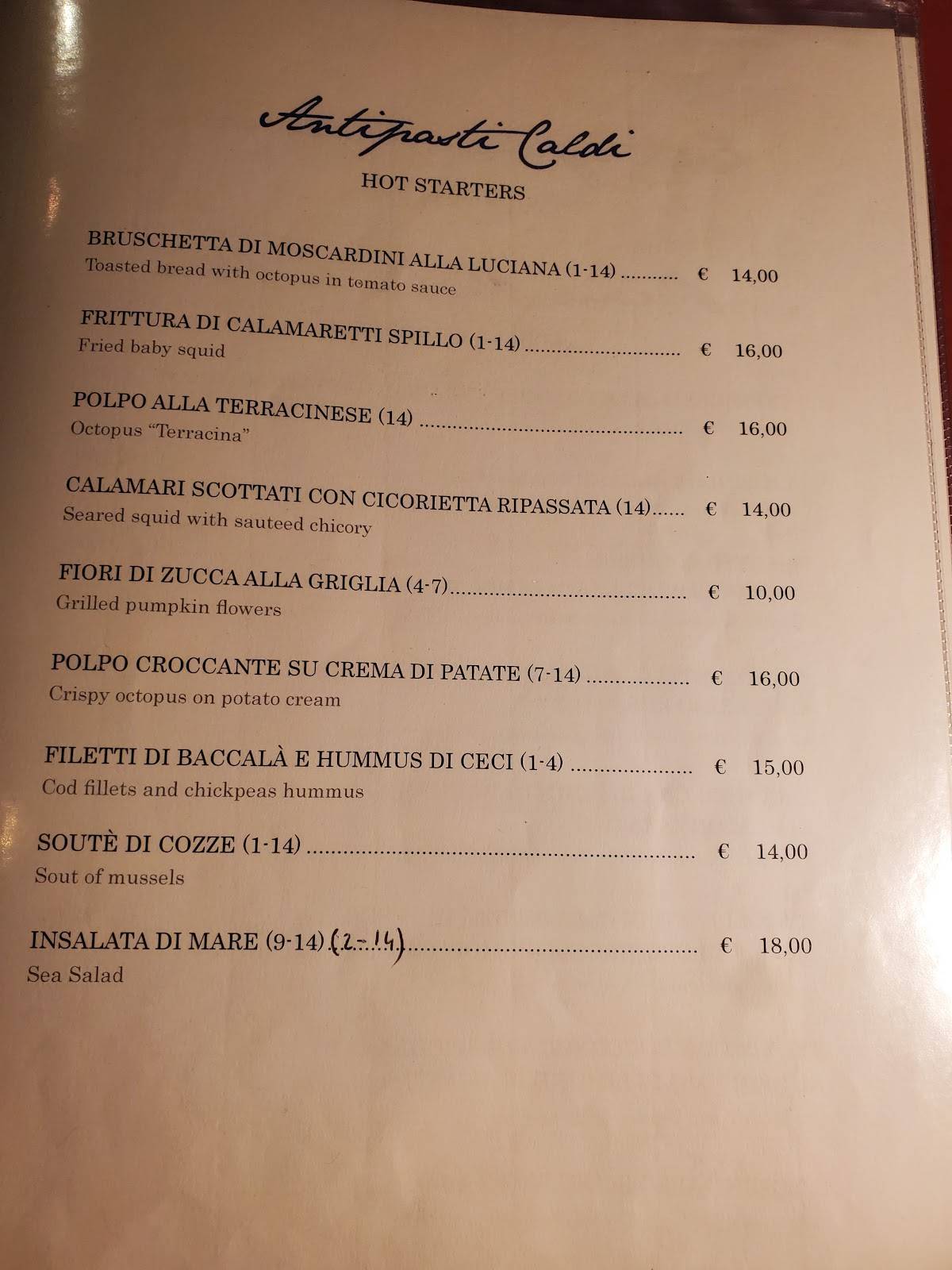 Menu di Assuntina 