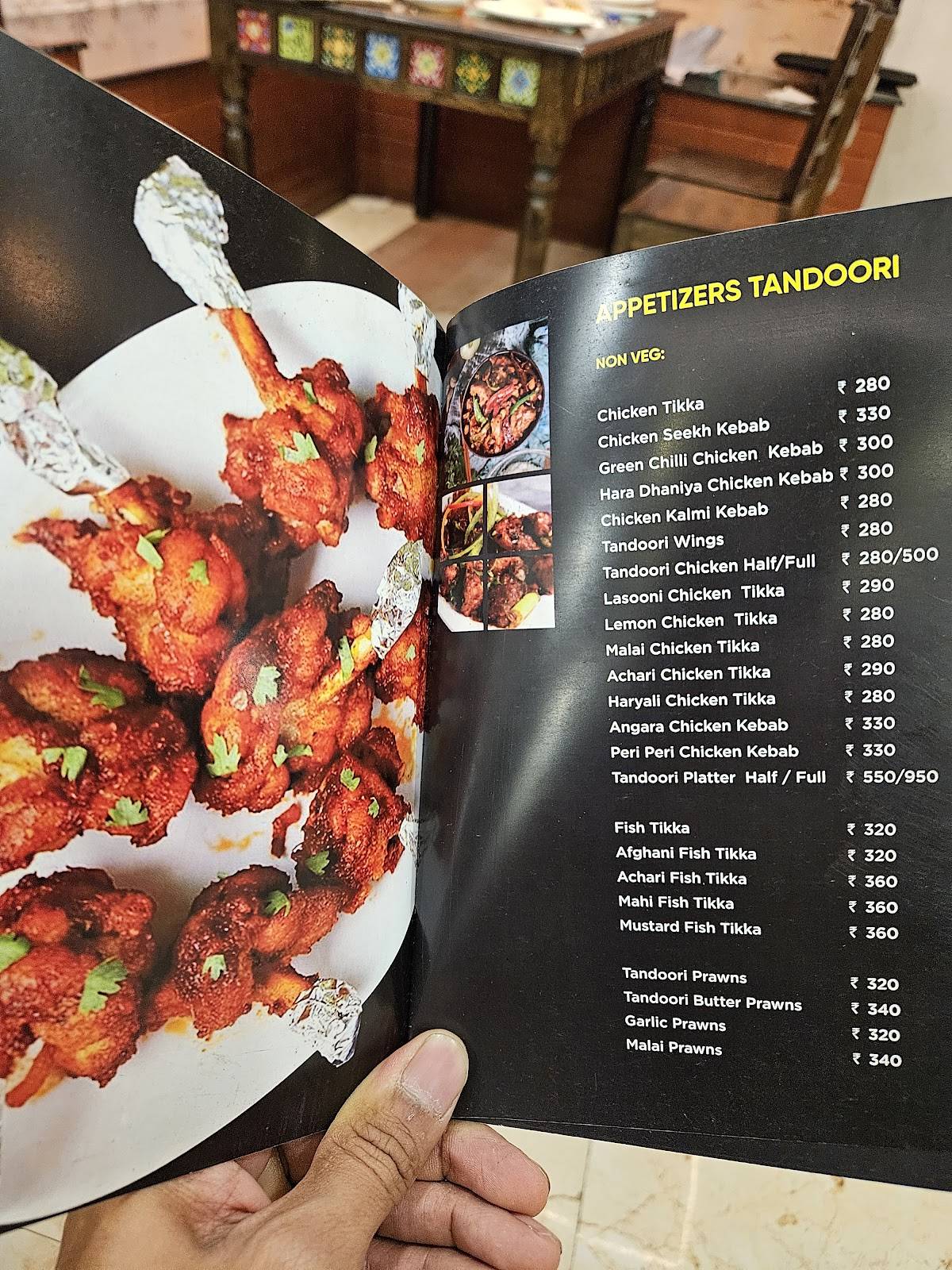Asta's Desi Darbar menu
