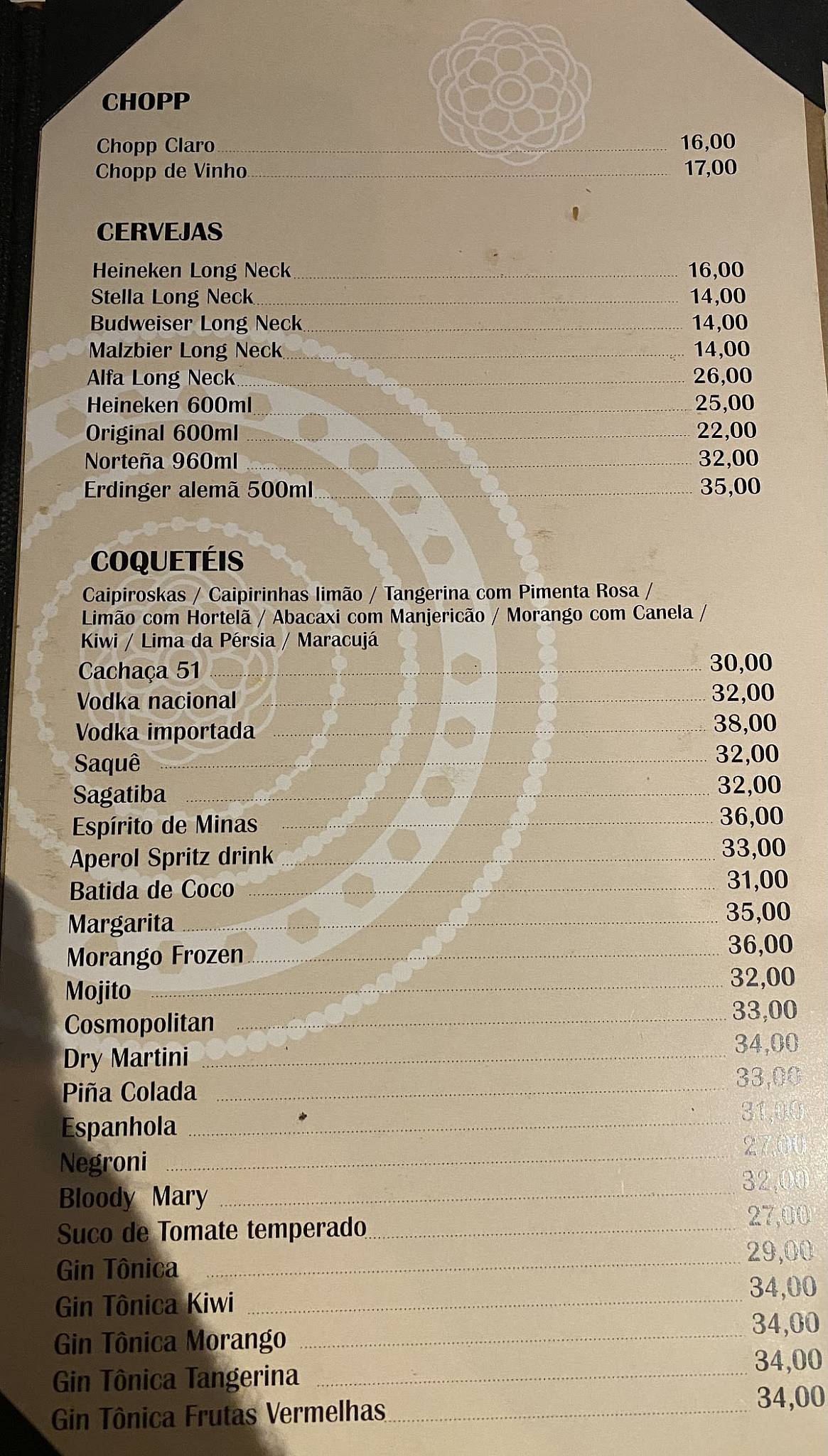 Athenas Restaurante cardápio