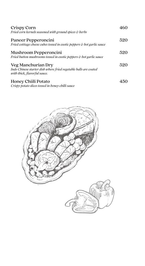 Auric Restaurant & Rooftop Cafe menu