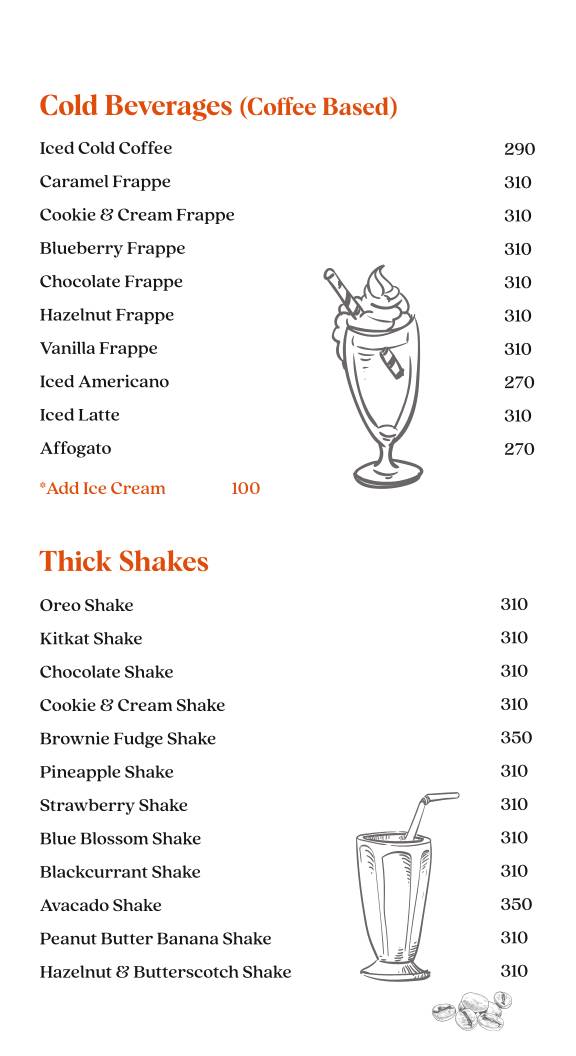 Auric Restaurant & Rooftop Cafe menu