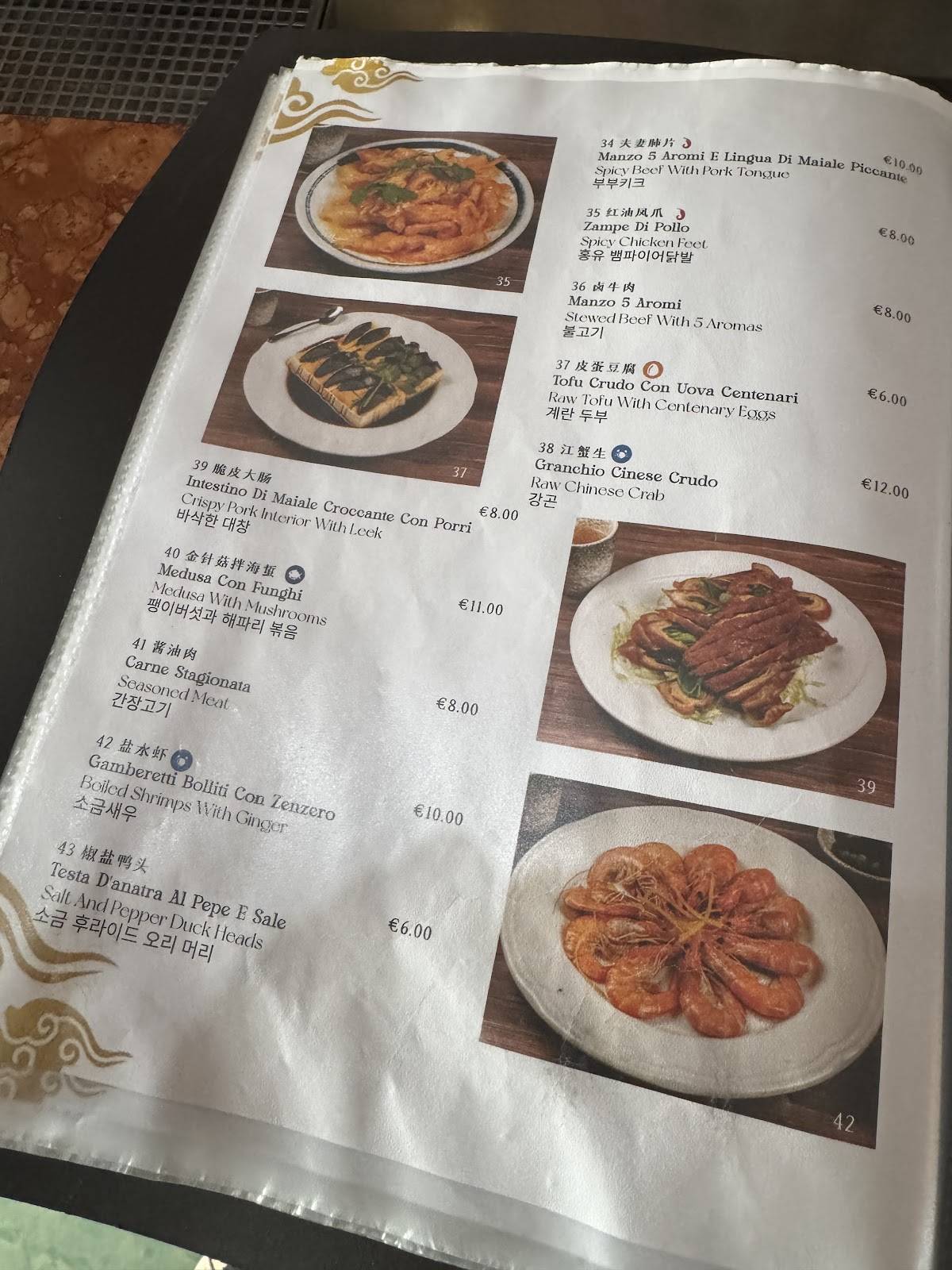 Menu di Ristorante Cinese Azzurra 