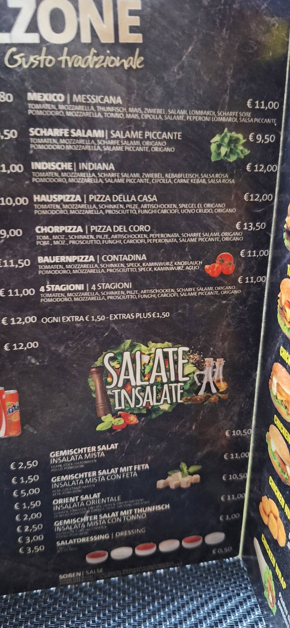 Menu di Imbiss Route 66...pizza...kebab...grill.. 