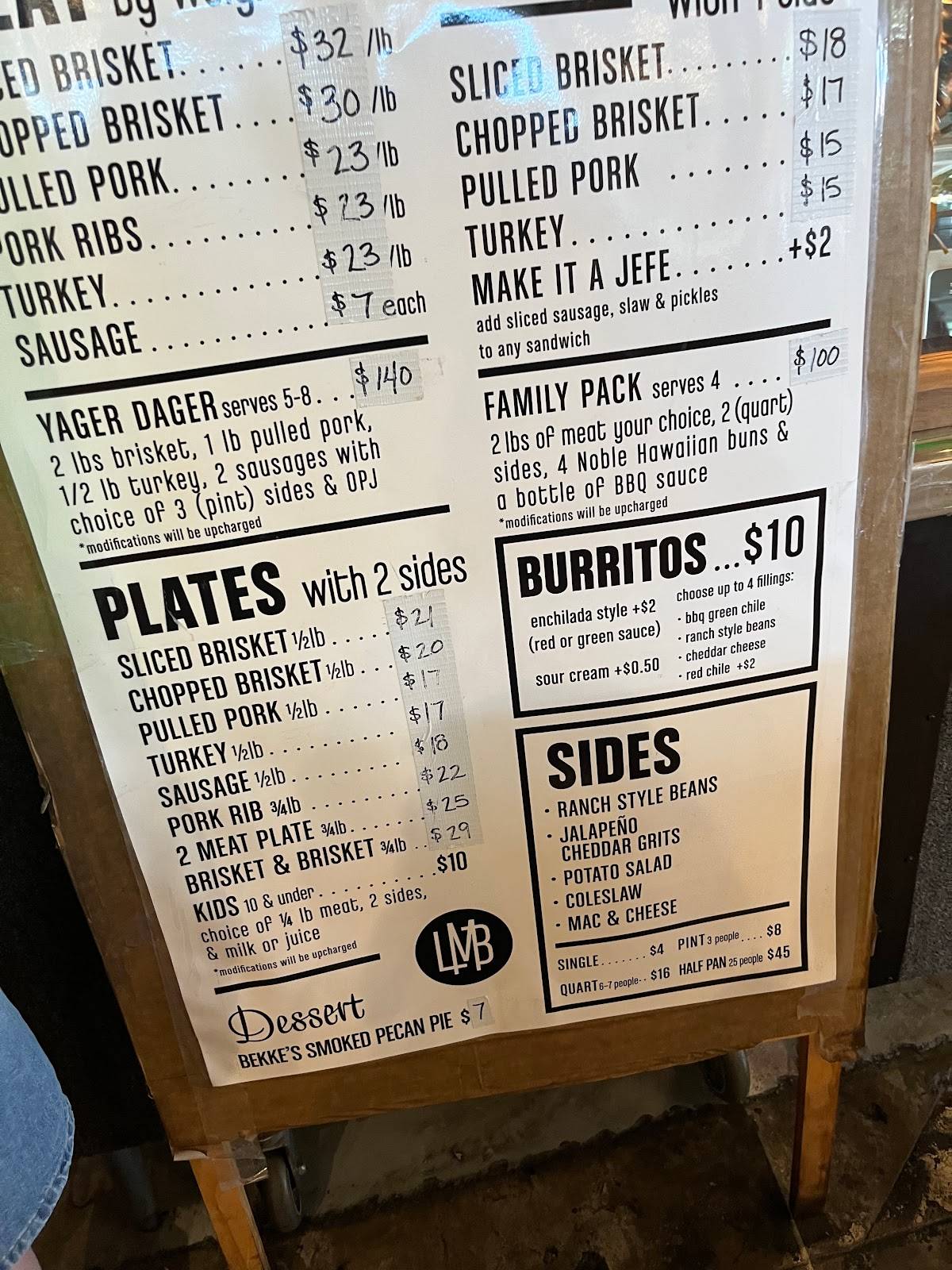Menu at Little Miss BBQ Sunnyslope, Phoenix, N 7th St