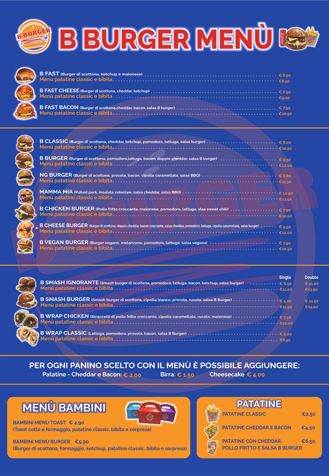 Menu di BBurger 