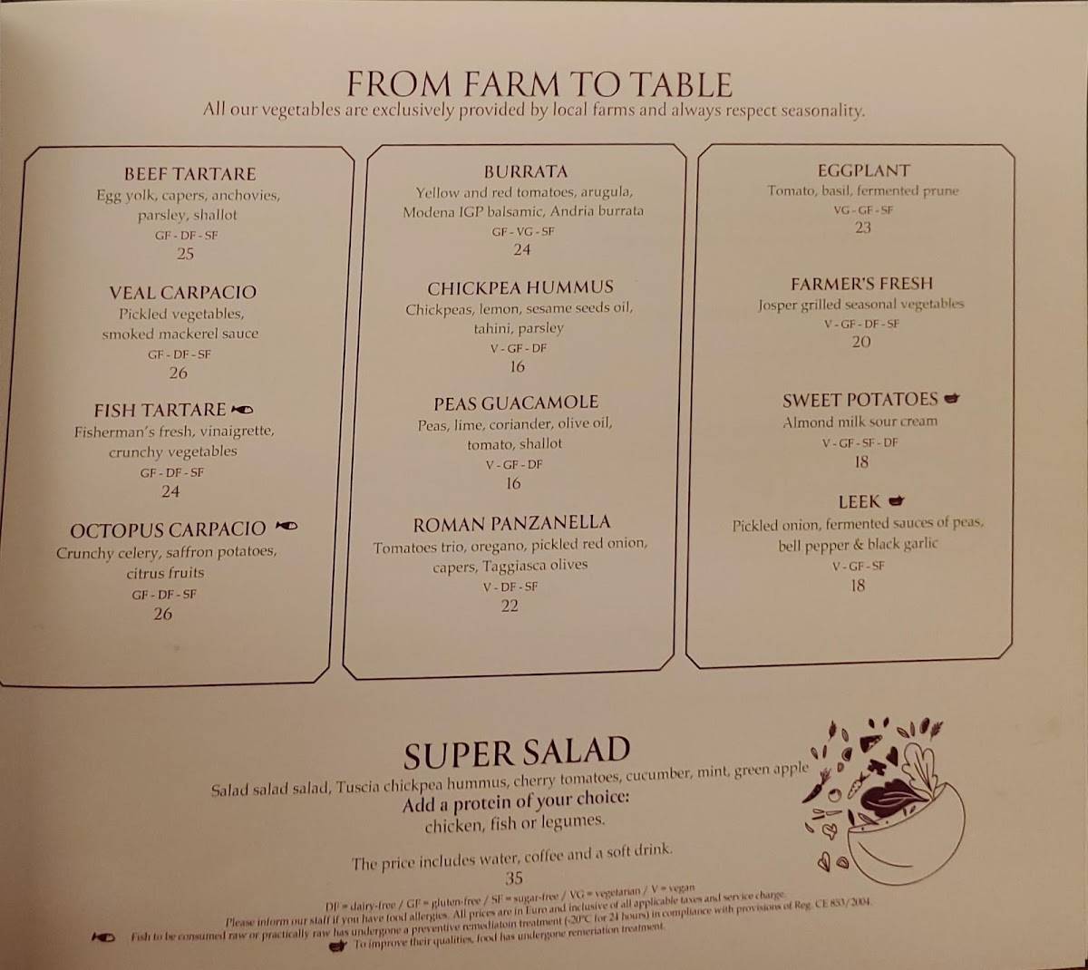 Menu di BIVIUM Ristorante-Caffé-Bar 