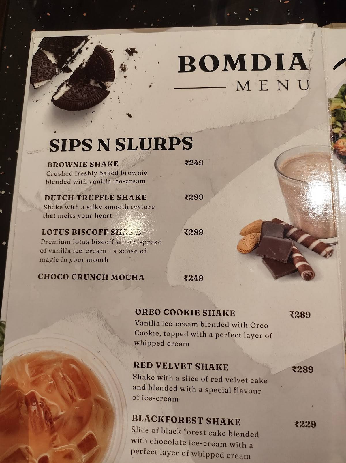 BOMDIA menu