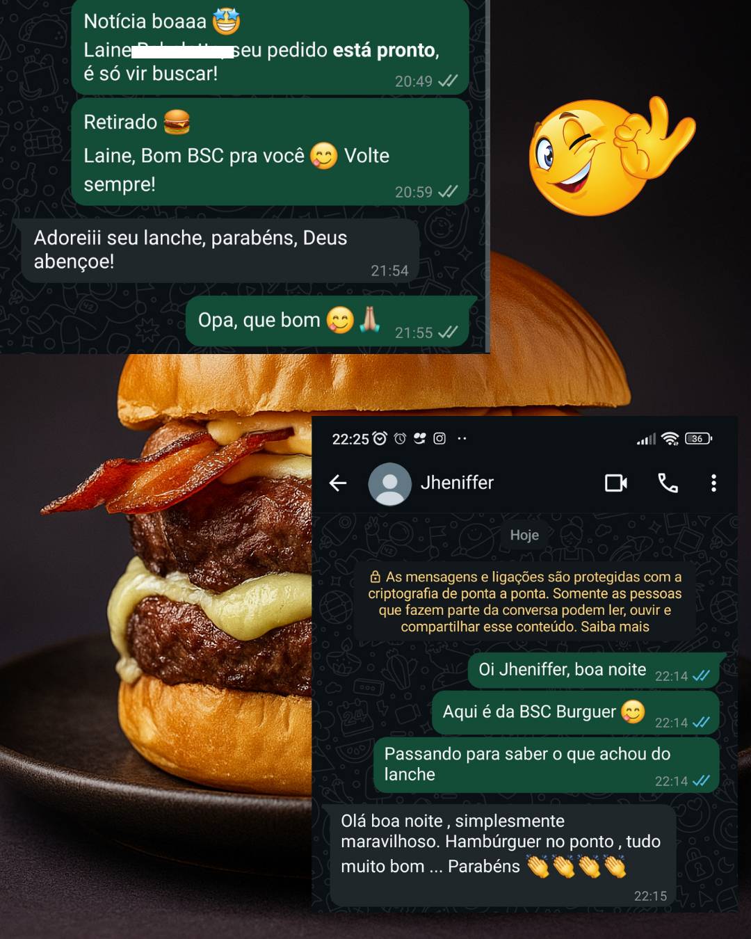 BSC Burguer cardápio