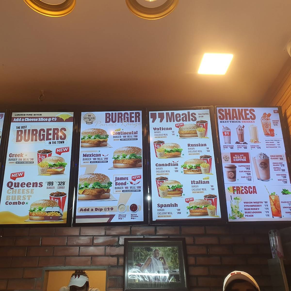 BURGER 99 menu