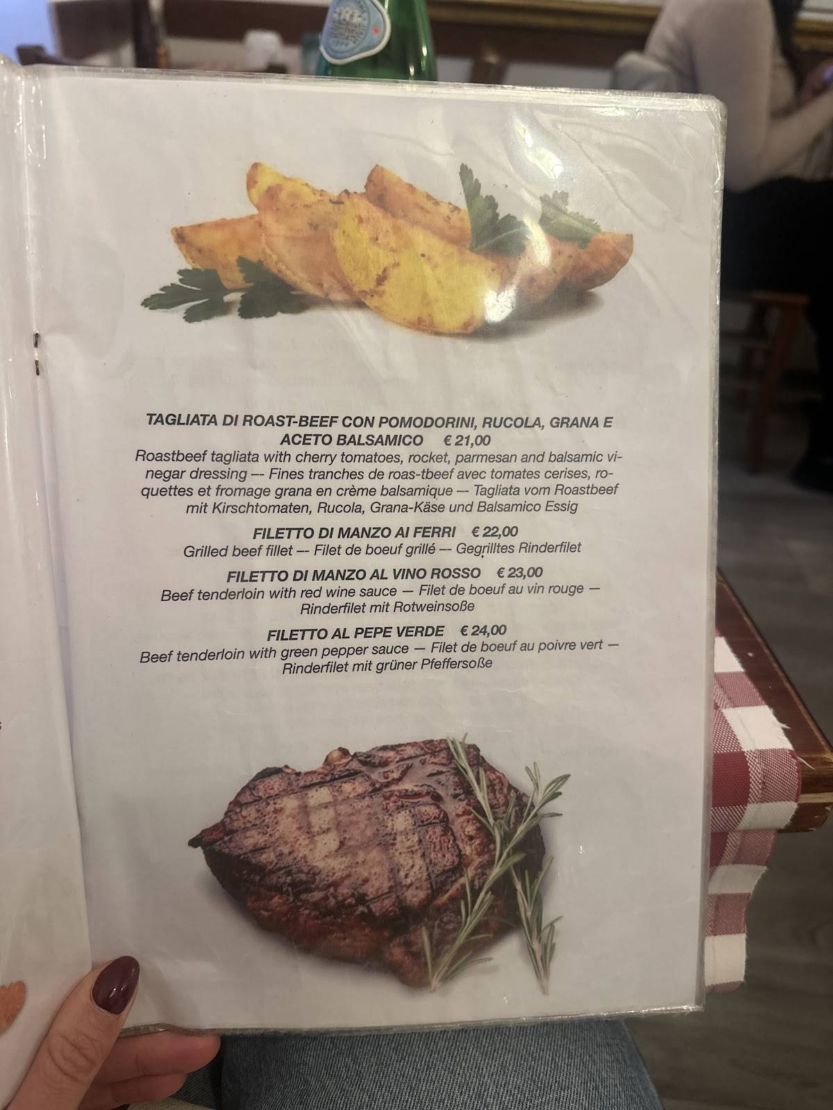 Menu di Bacaro Quebrado - Cicchetti a Venezia 