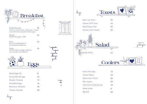 Backyard cafe menu
