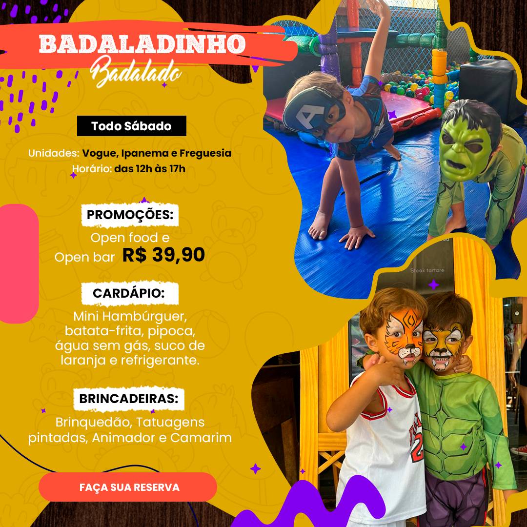 Badalado Freguesia cardápio