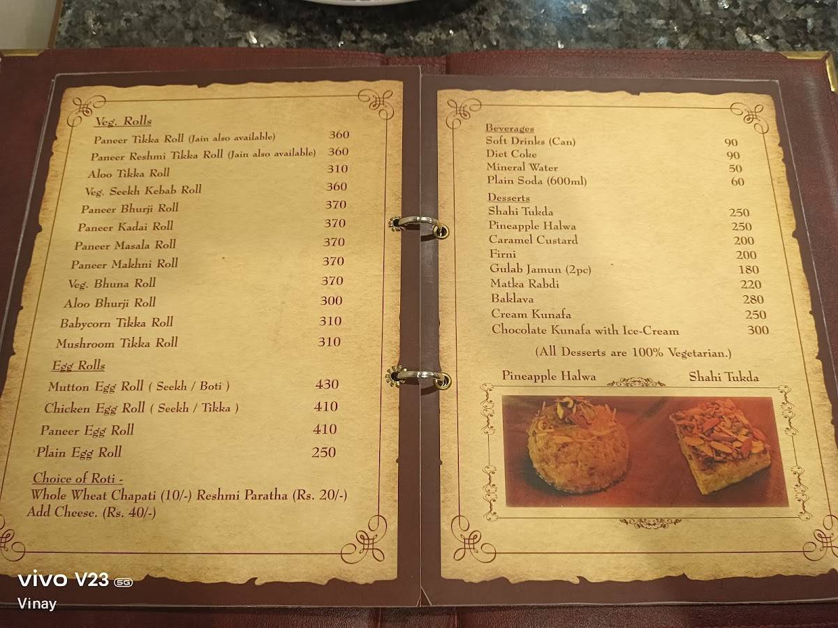 Bademiya Kebab Restaurant menu