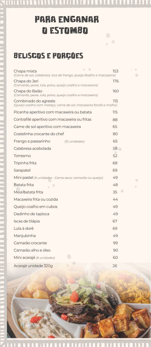 Baião Cozinha Nordestina cardápio