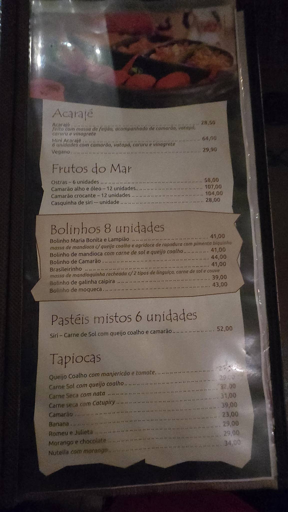 Baião Cozinha Nordestina cardápio