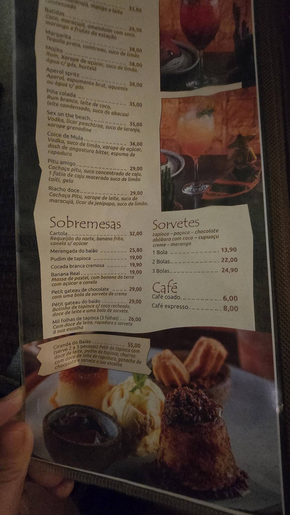 Baião Cozinha Nordestina cardápio