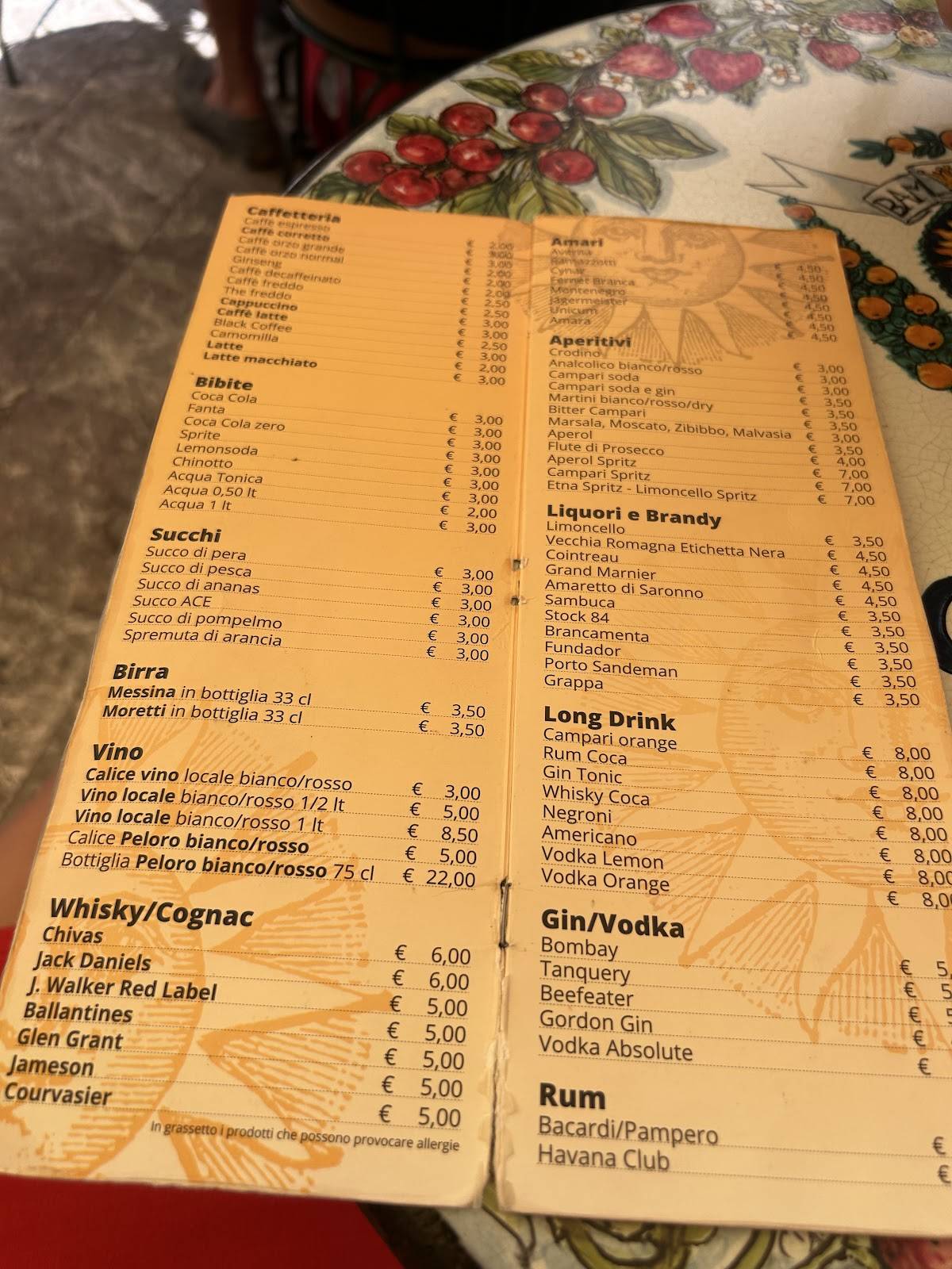 Menu di Bam Bar 