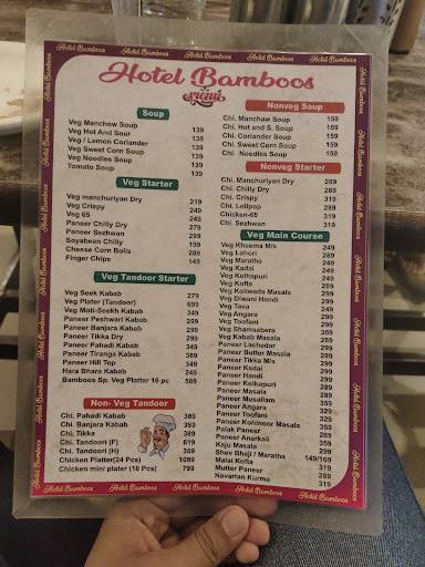 Bamboos Hotel Family Garden Veg & Non-Veg Restaurant menu
