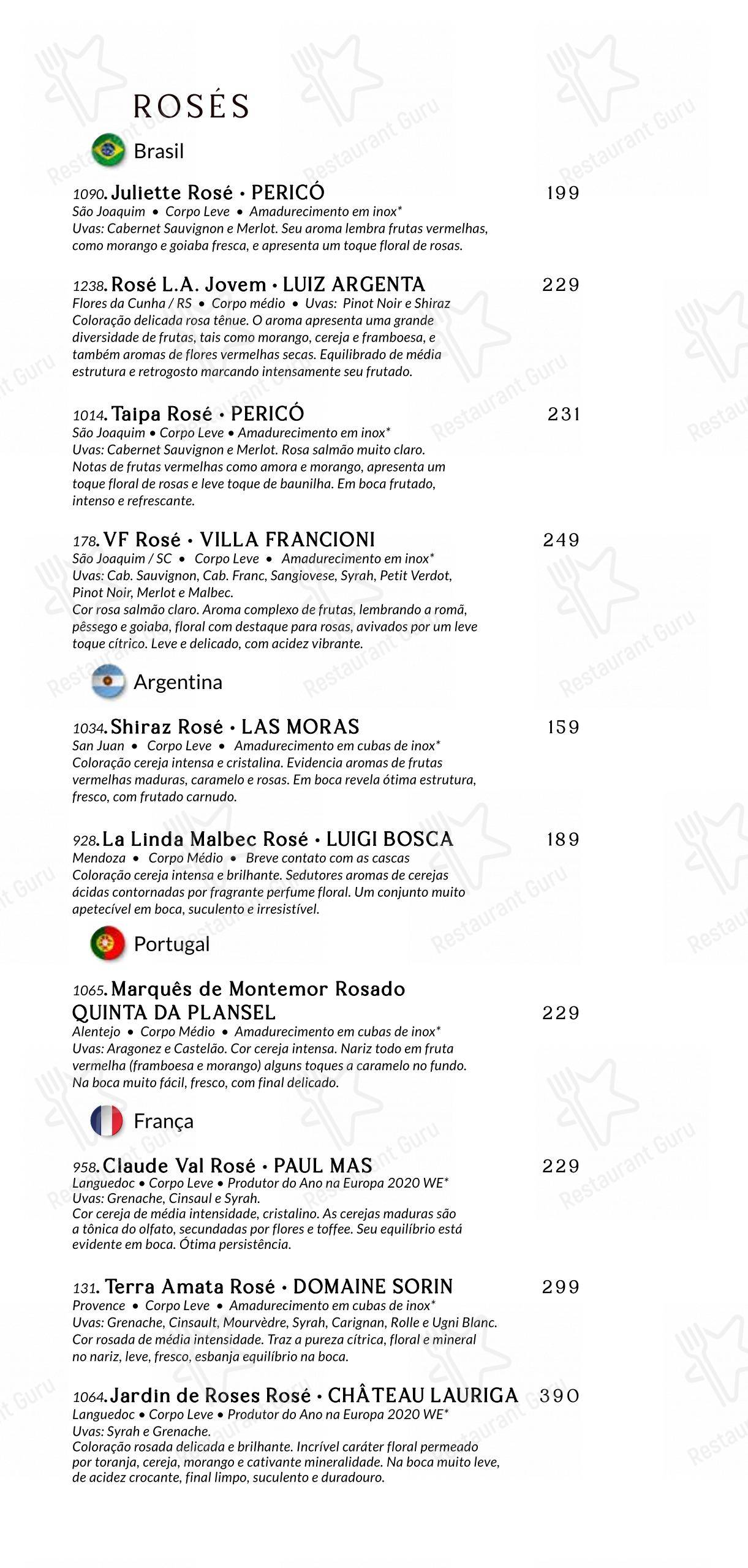 Menu bar para Baobá Bar e Restaurante em Itajaí