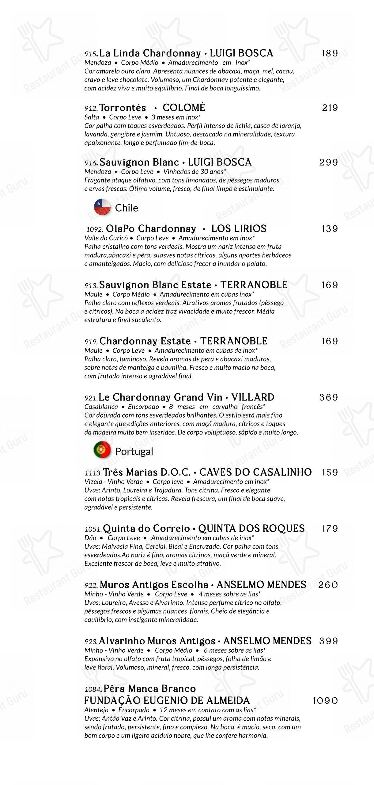 Menu bar para Baobá Bar e Restaurante em Itajaí