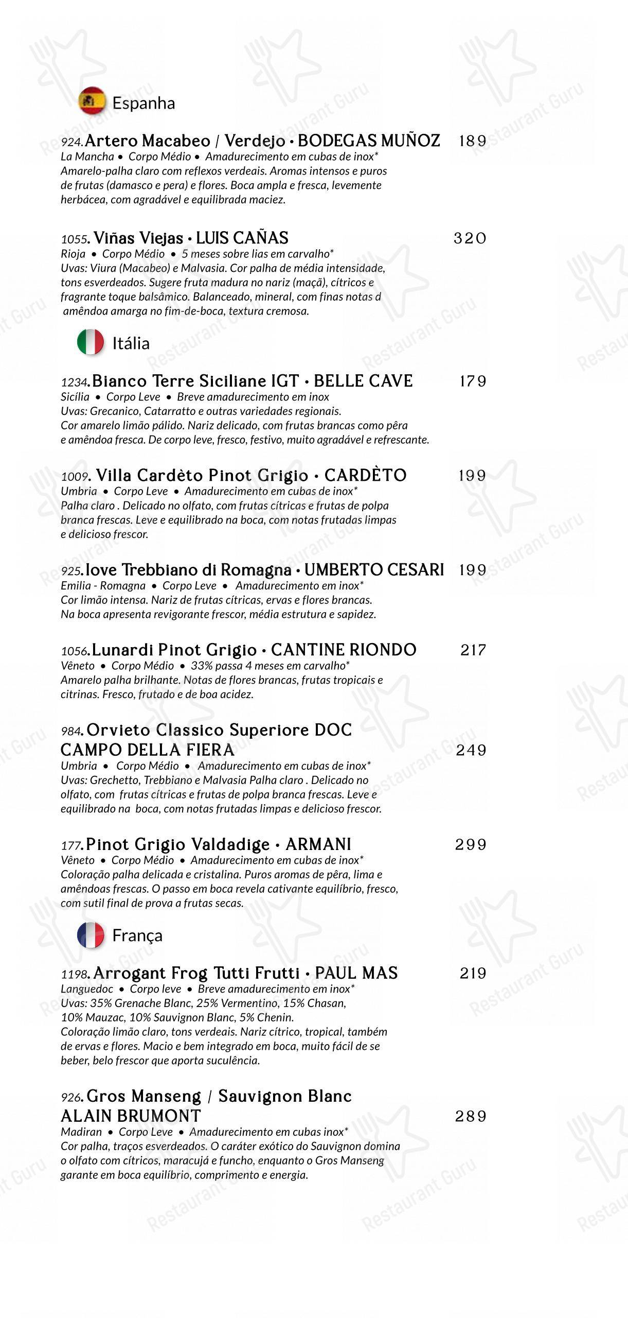 Menu bar para Baobá Bar e Restaurante em Itajaí