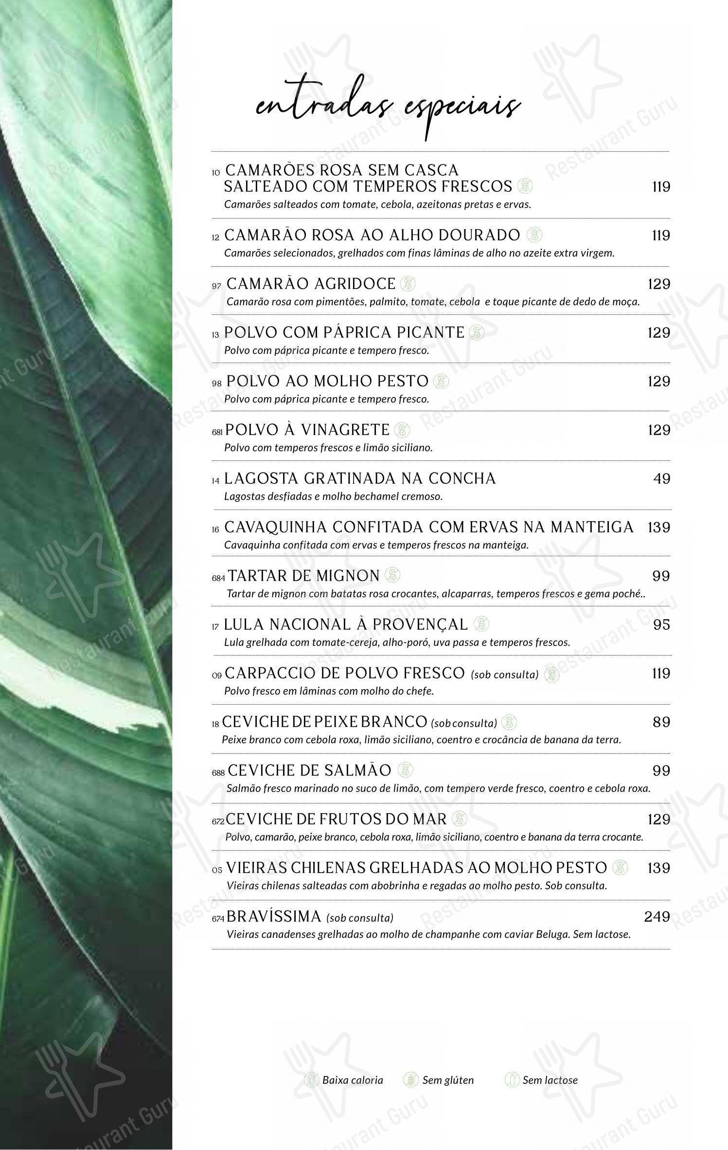 Baobá Bar e Restaurante em Itajaí - Menu
