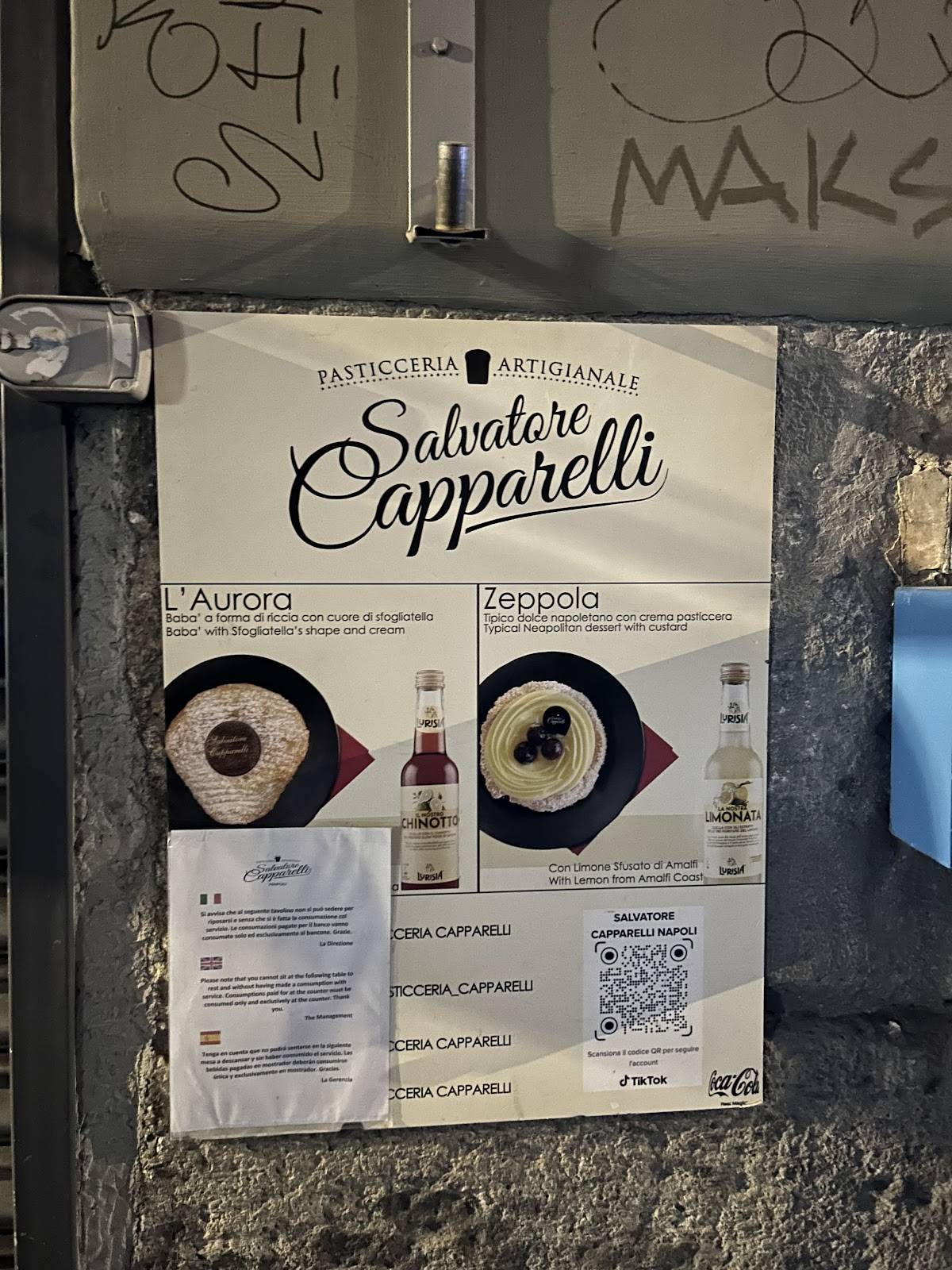 Menu di Bar Capparelli 