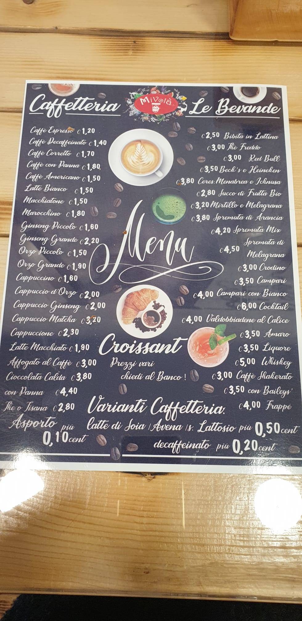 Menu di Gelateria Mivolà 