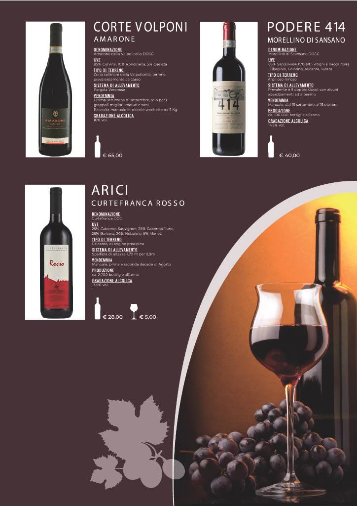 Menu di Bar Miralago Pisogne 