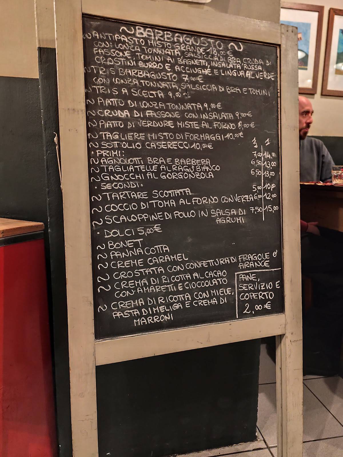 Menu di Barbagusto 