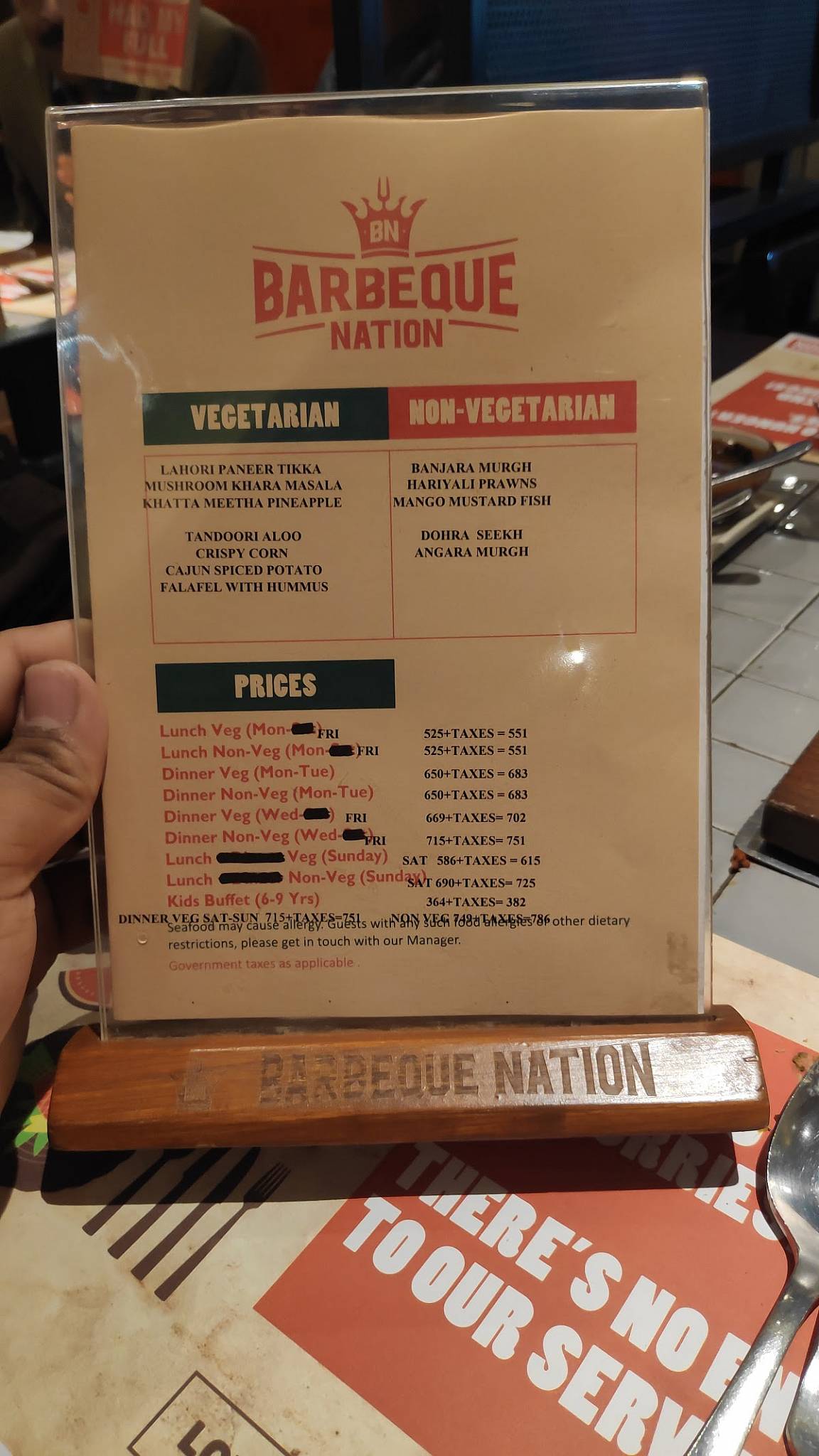 Menu at Barbeque Nation, Ranchi, No 48
