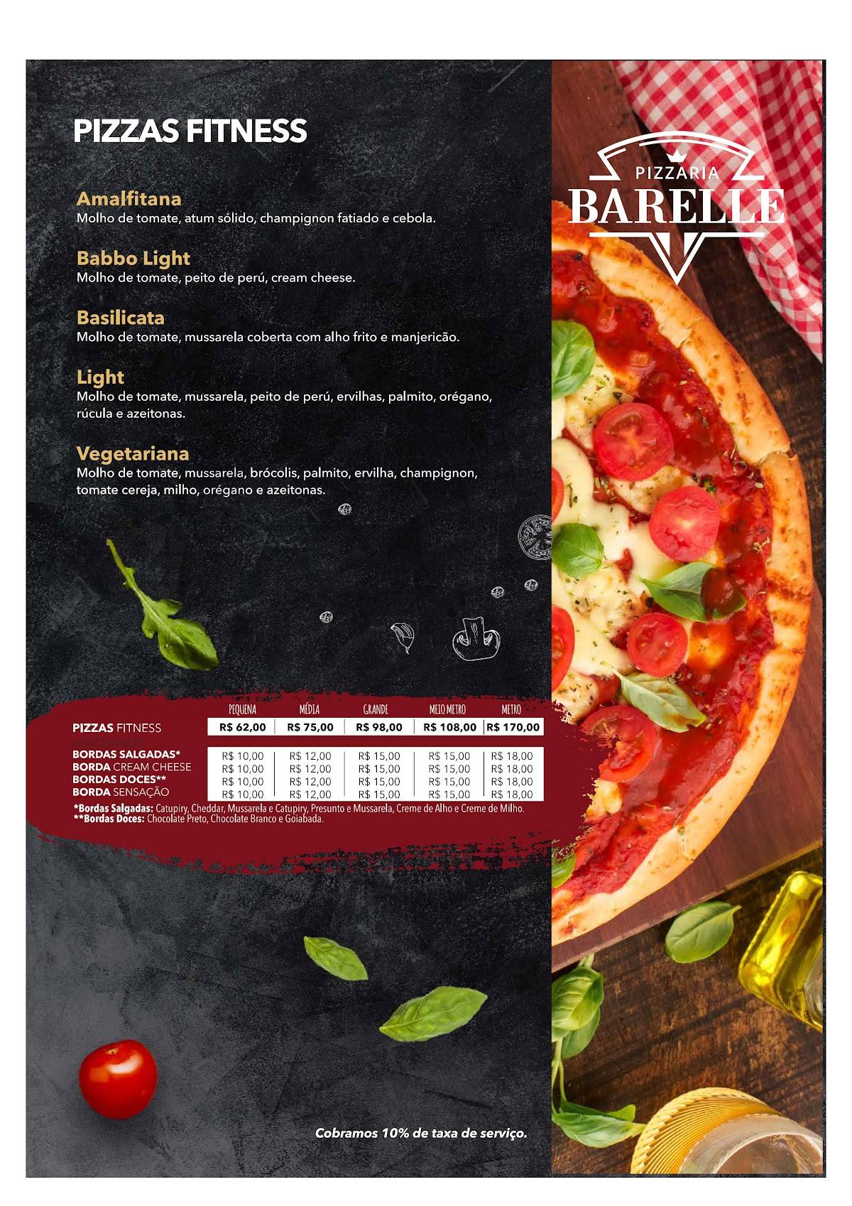 Barelle Pizzaria e Boliche cardápio