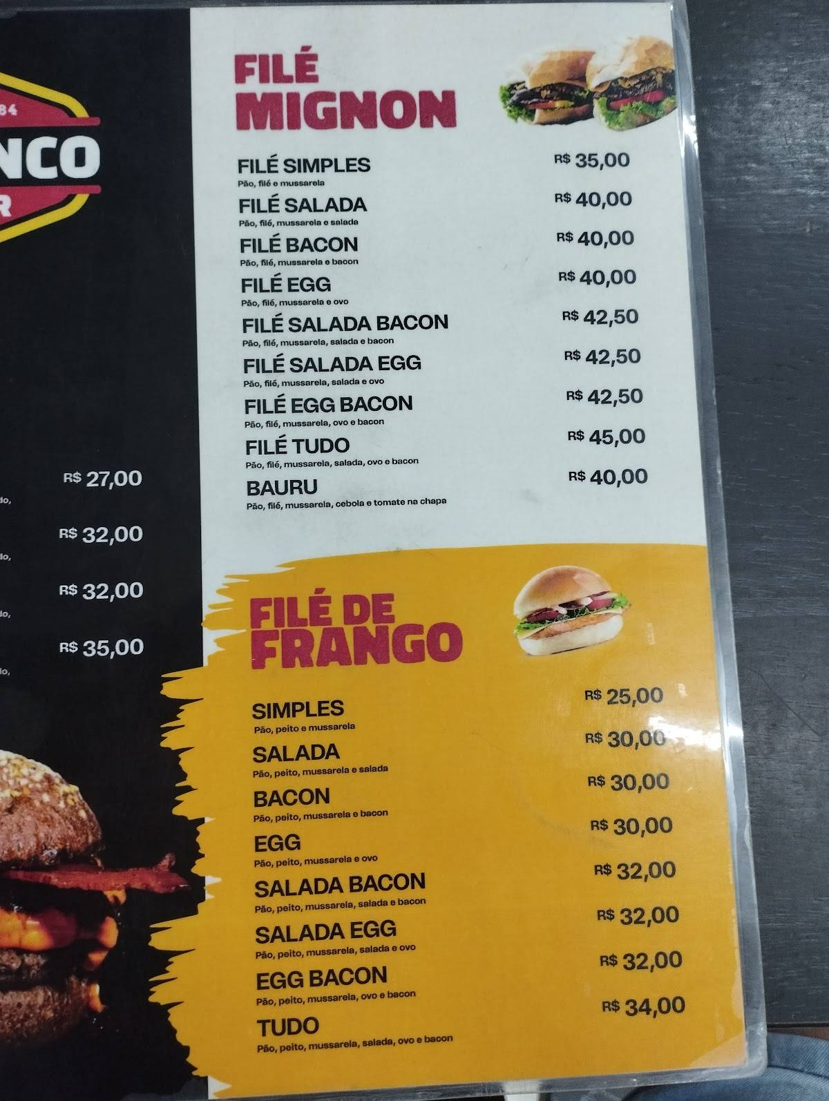 Barranco Lanches cardápio