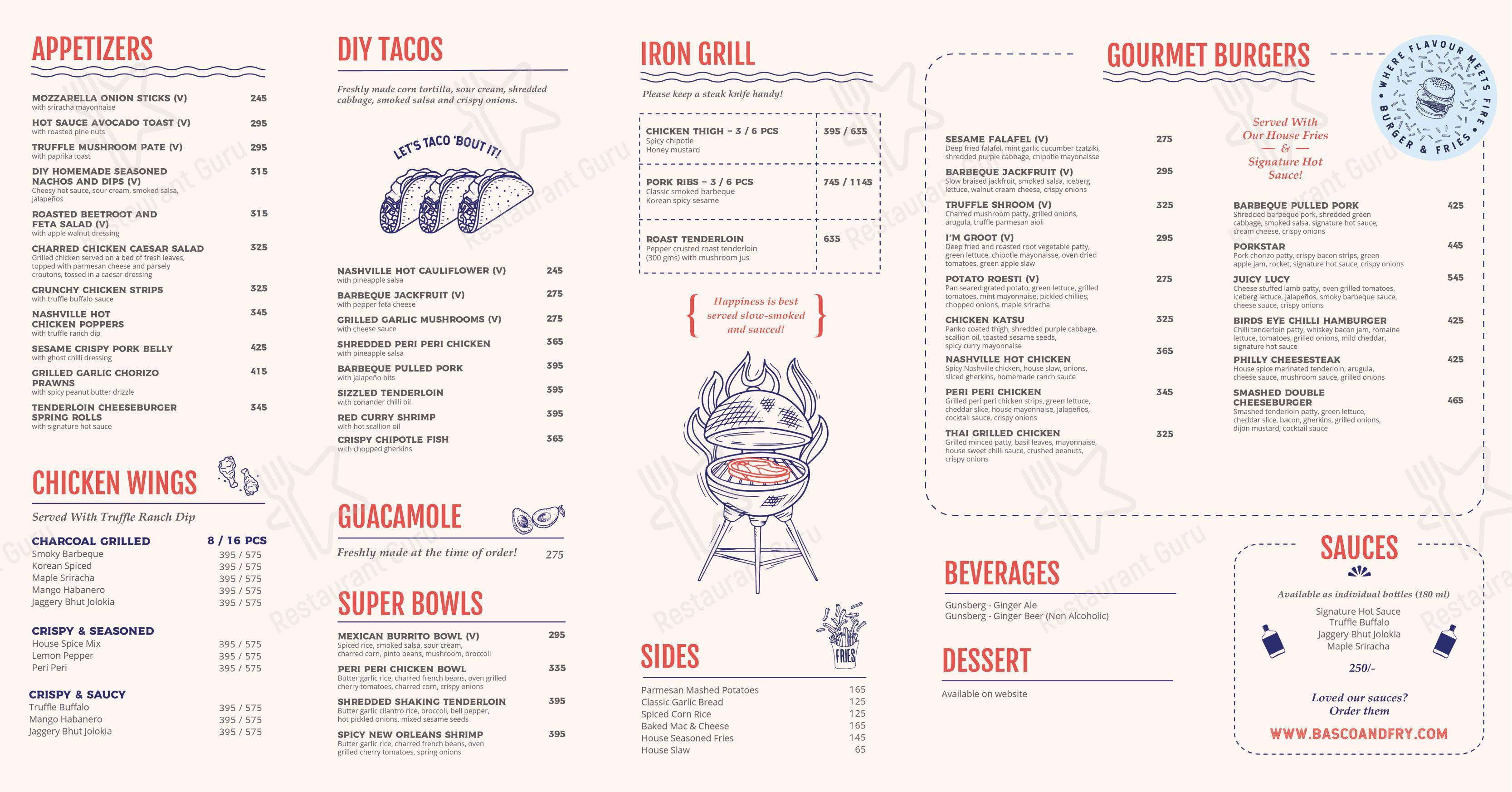 Basco And Fry in Bengaluru - Menu