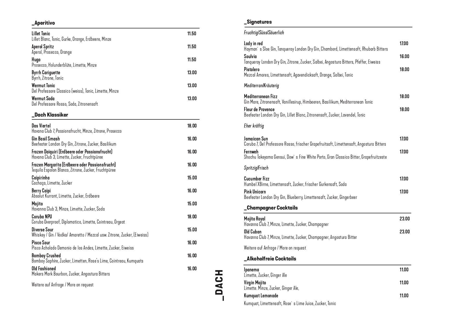 Menu di Das Viertel 