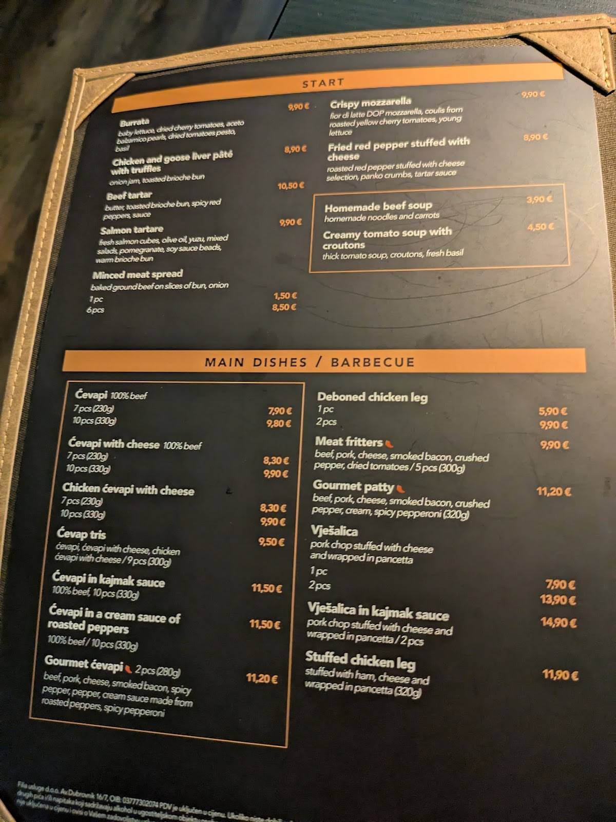 Menu di ​Batak Centar Cvjetni 