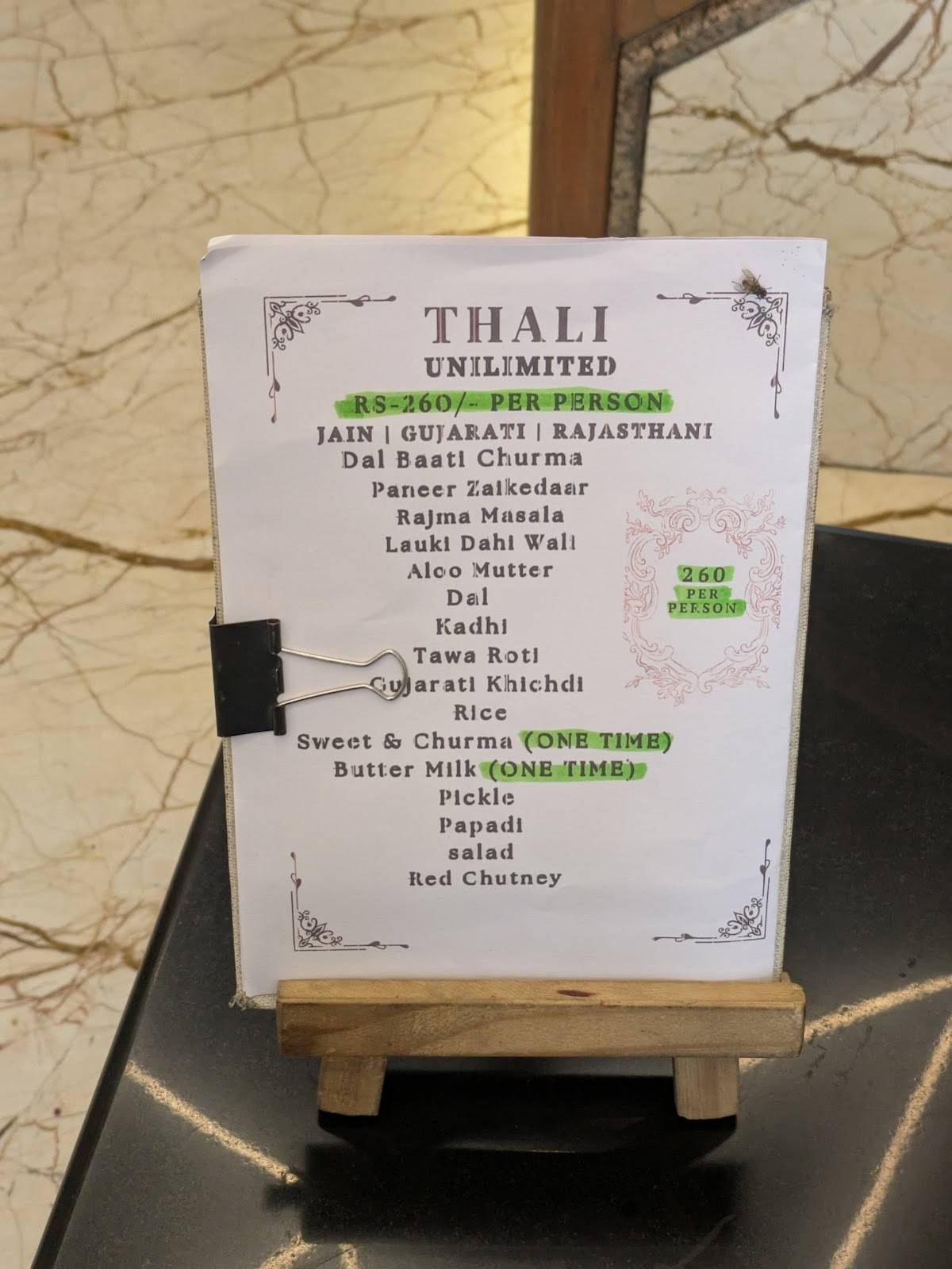 Bawarchi Restaurant menu