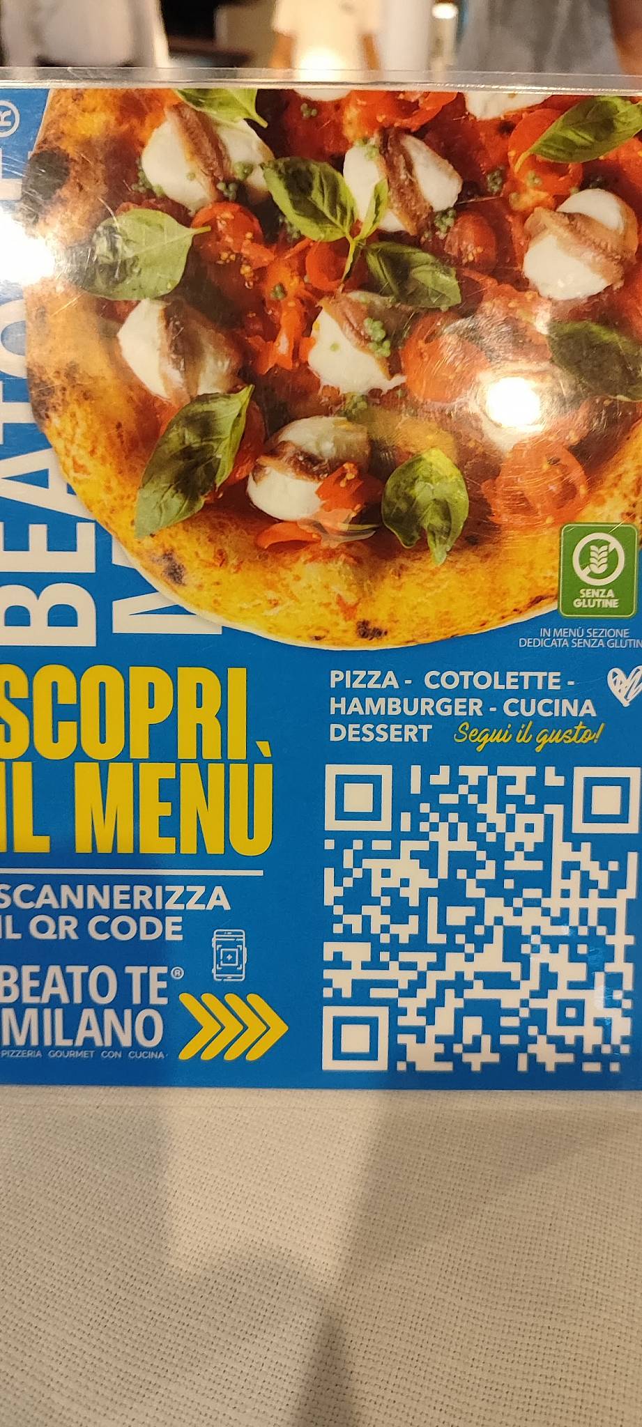 Menu di Beato Te Milano 