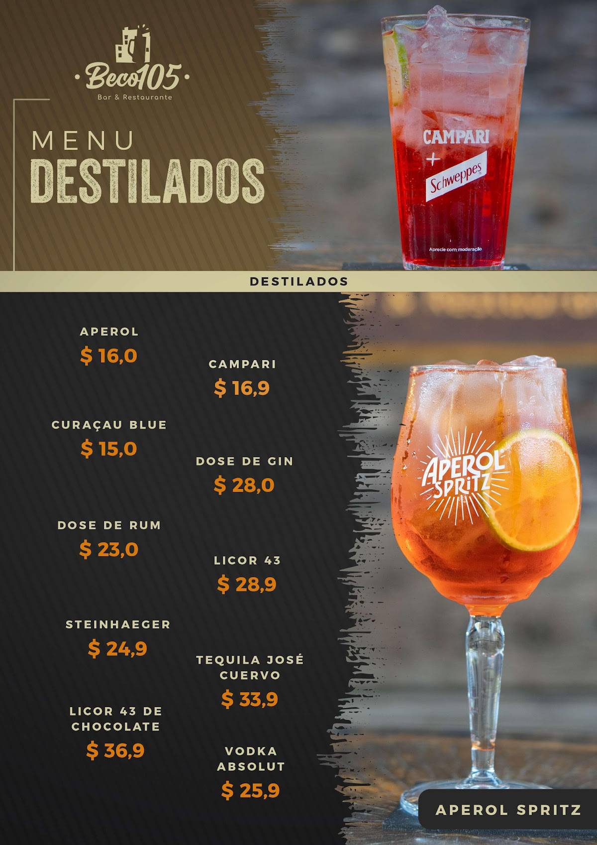 Beco 105 - Bar e Restaurante cardápio