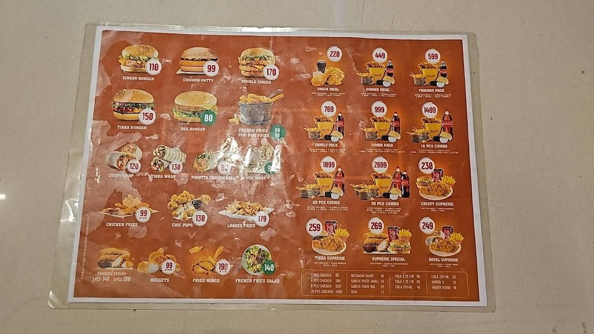 Bekachi Cafe Kasaragod menu