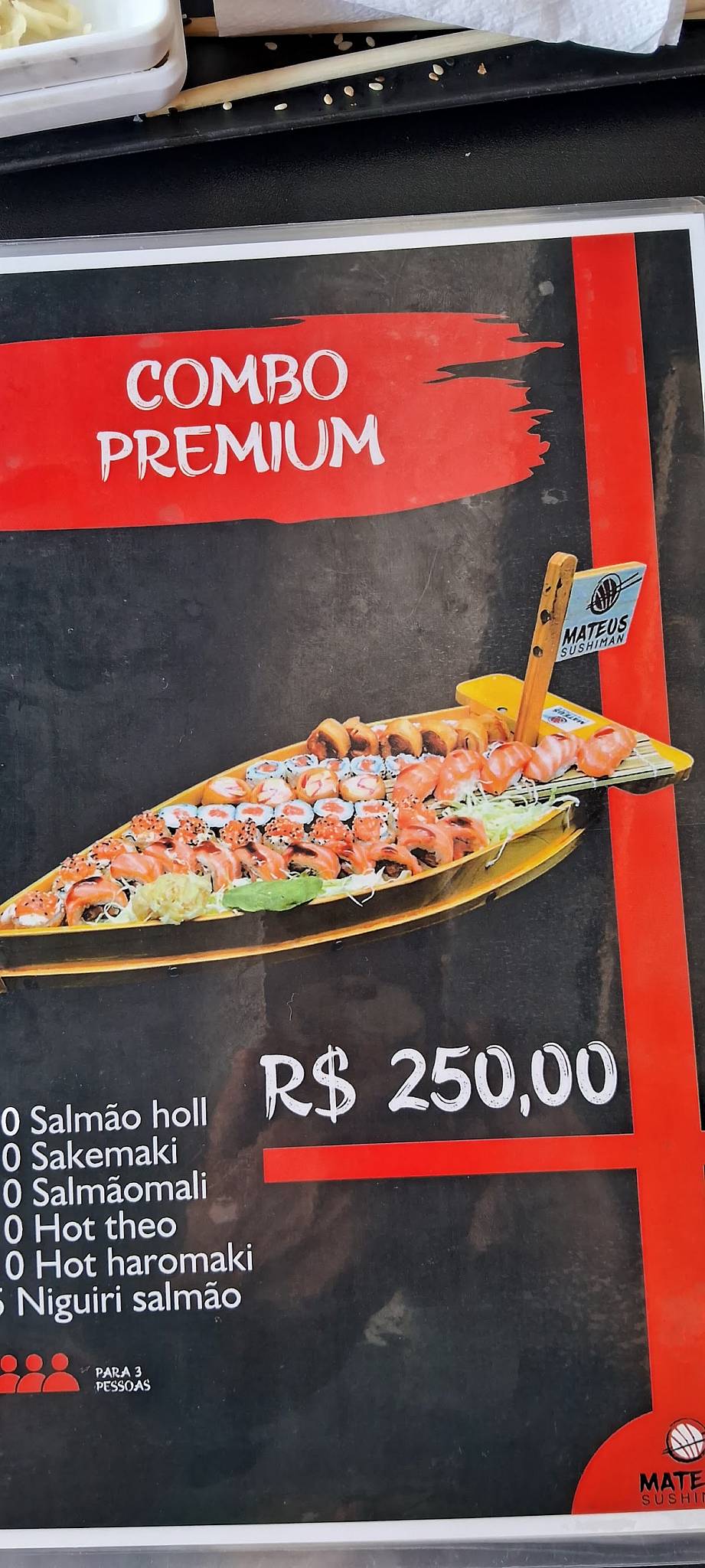 Mateus Sushiman (Cremação) cardápio
