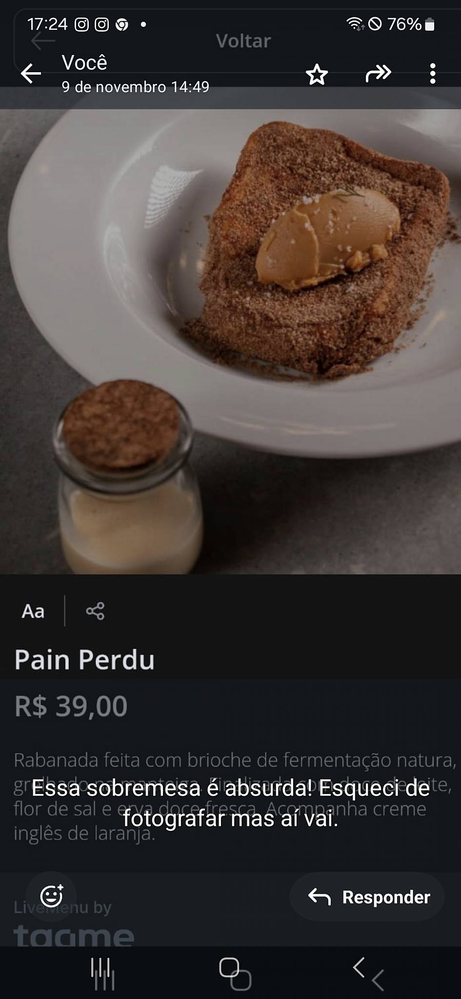 Belisco Bar de Vinhos cardápio