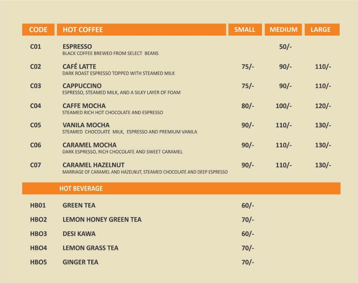 Bellpepper Restaurant menu