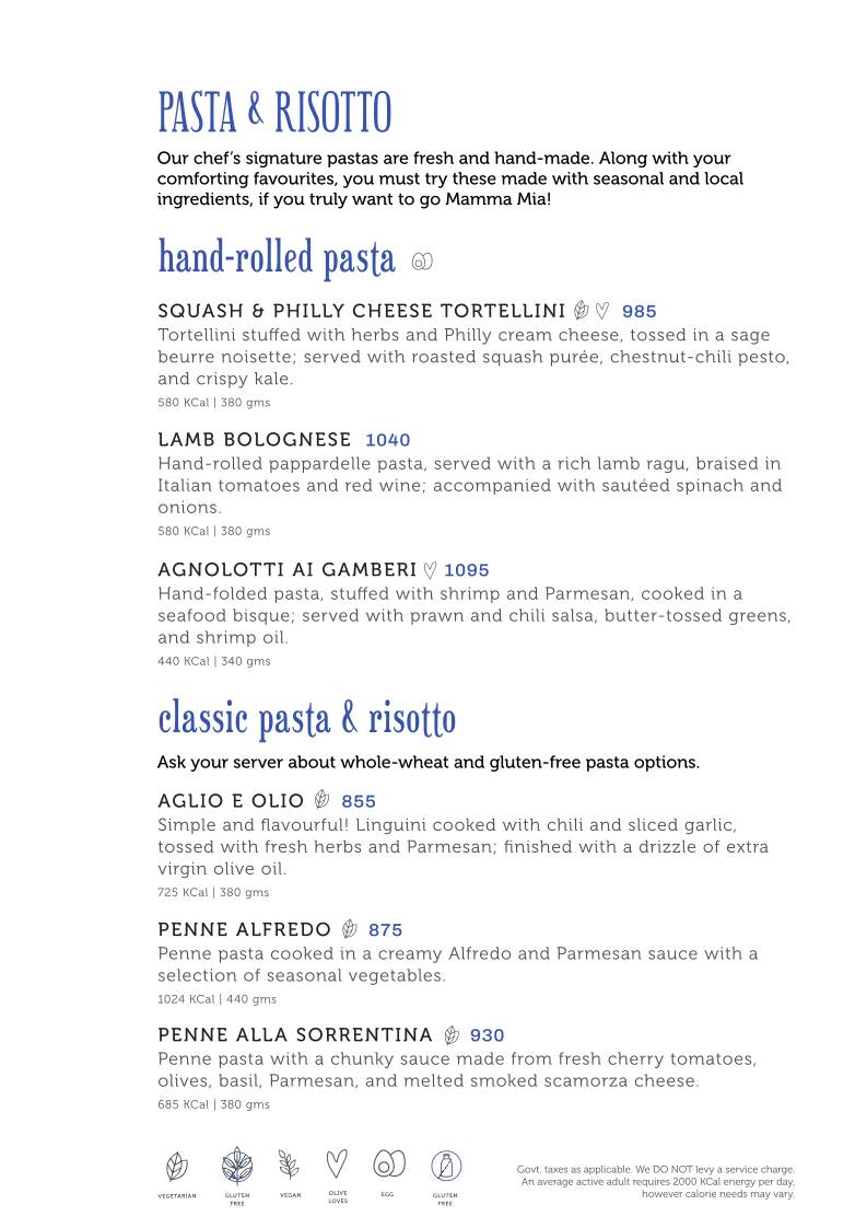 Olive Beach menu