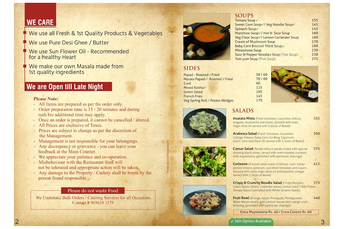 Restaurant1179 menu