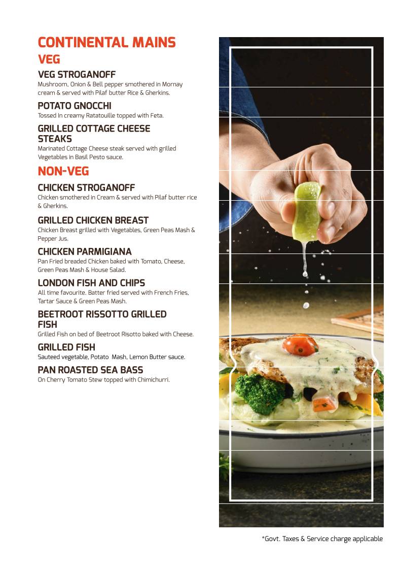 The Reservoire Koramangala menu