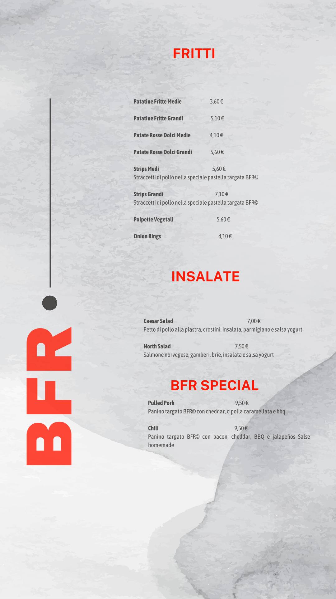 Menu di Bfr Gianicolense 