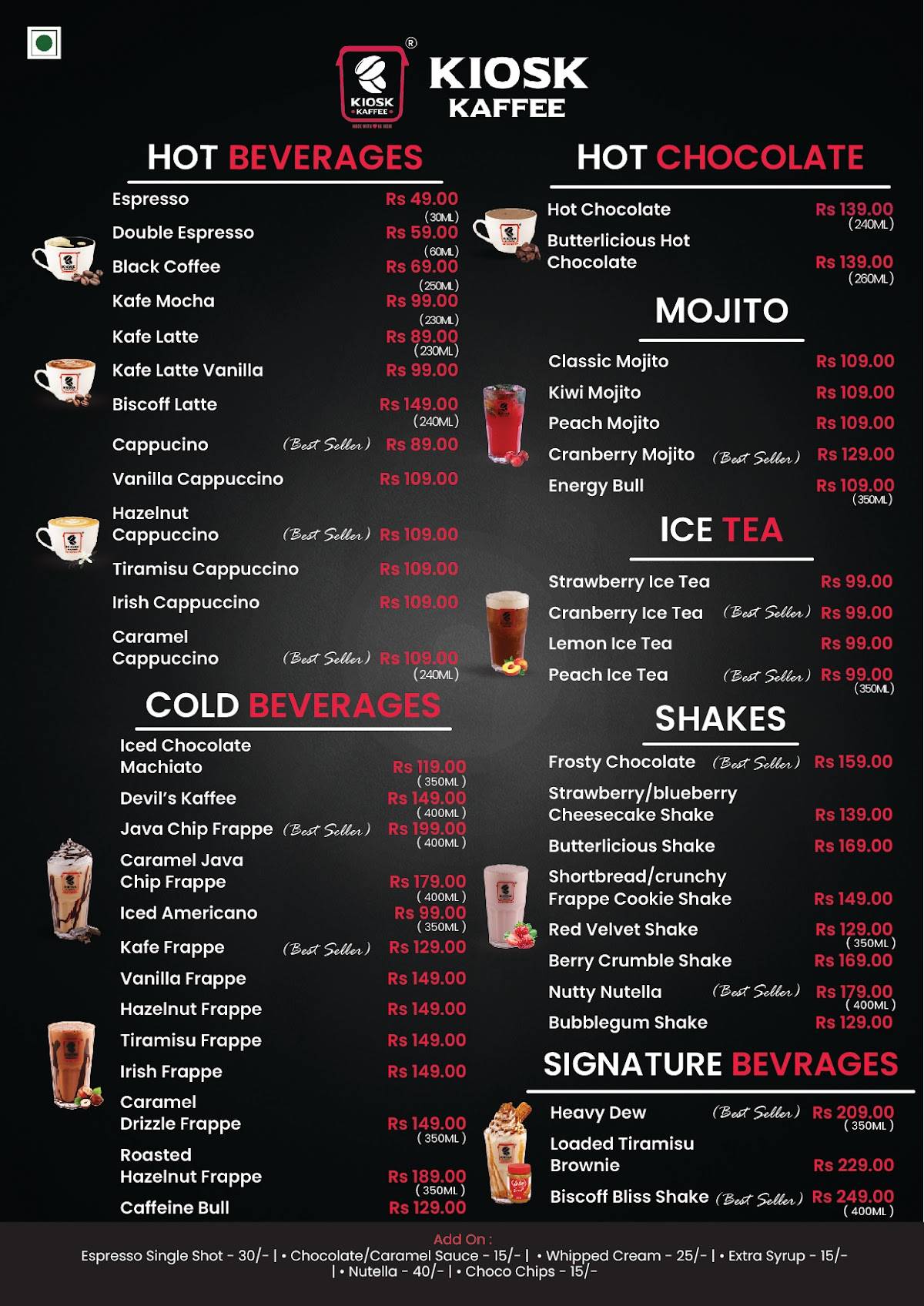 KIOSK KAFFEE menu