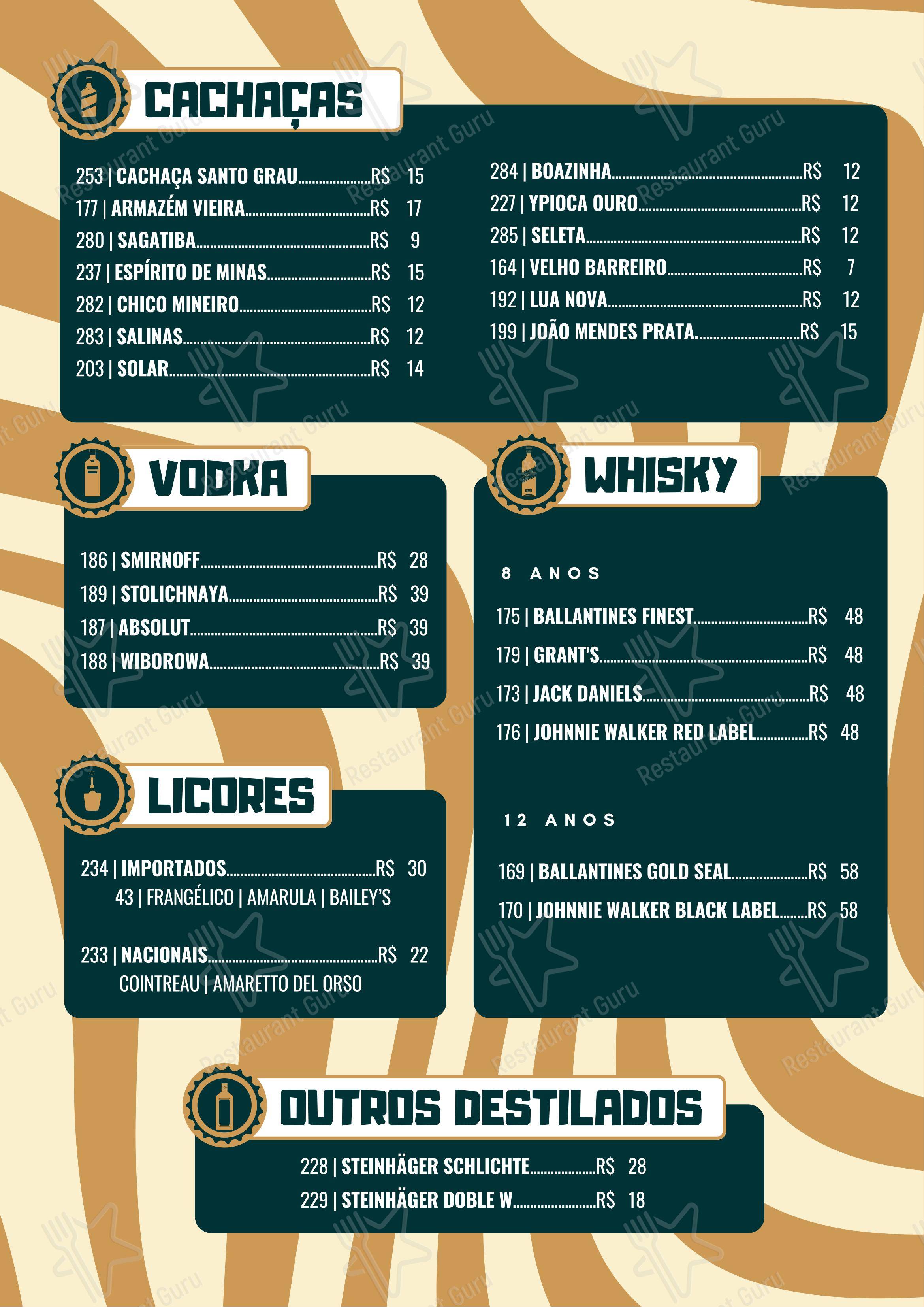 Varanda Botecaria - Menu