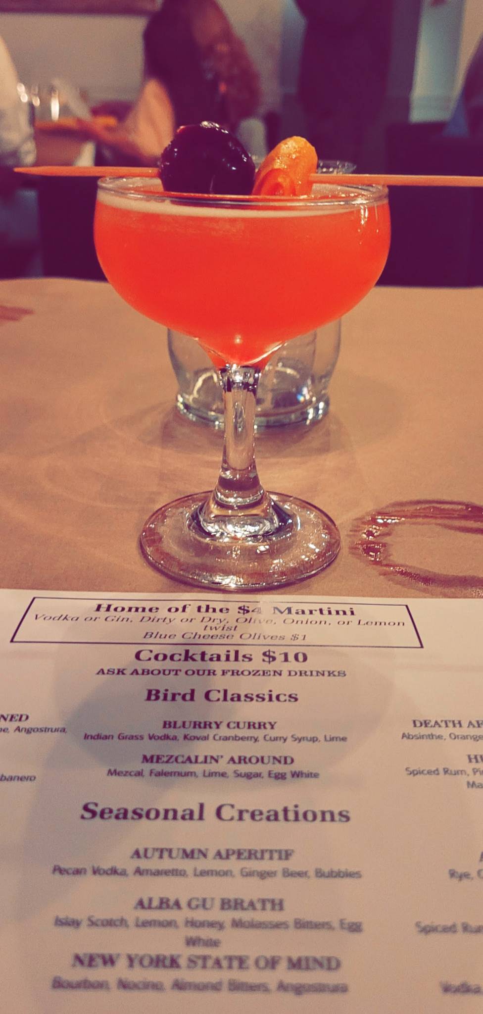 Menu at Bird & Bottle pub & bar, Tulsa
